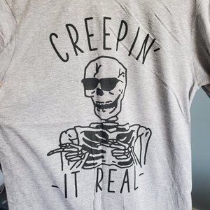 Halloween T Shirt - Creepin' Skeleton